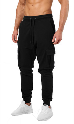 JUGULAR Solid Men Black Track Pants