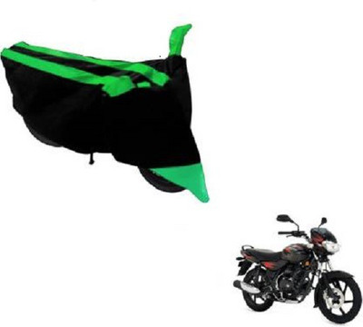 Star India Waterproof Two Wheeler Cover for Bajaj(Discover, Green, Black)