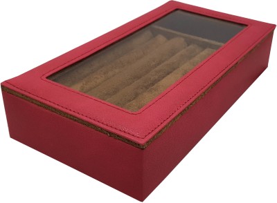 Essart Faux Leather Jewelry || Vanity || Cosmetic || Multi-Purpose Makeup and Cufflinks Case (VB-75-Maroon) Makeup and Jewellery Vanity Box(Maroon)