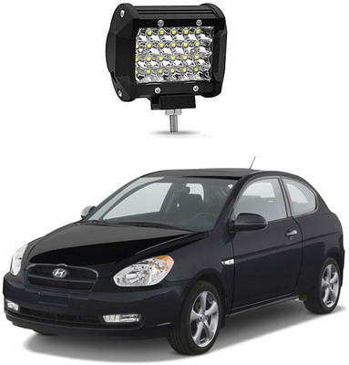 PRTEK 4Row 24 LED 72W 4 Inch Spot Offroad Work Light Bar Fog Light 130 Fog Lamp Motorbike LED for Hyundai (12 V, 72 W)(Universal For Car, Pack of 1)