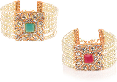 ssabhya Copper Pearl Gold-plated Bracelet