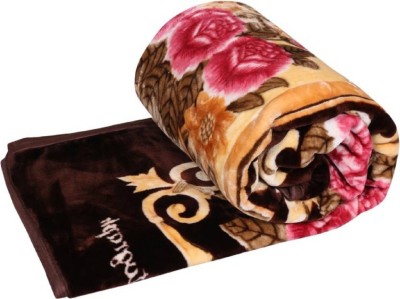 Swikon star Floral Single Mink Blanket for  Heavy Winter(Polyester, Multicolor)