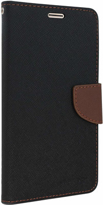 SAMARA Flip Cover for HONOR 7C / Model No. LND-AL30(Brown, Shock Proof)