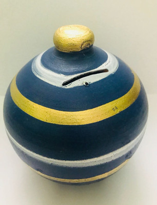 Tansa Mitti Cool Gullak Coin Bank(Blue)