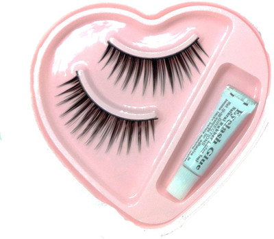 YOUNGMONK False Eyelashes with Eyelash Gum (Pack of 1)(Pack of 2)