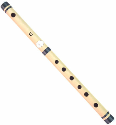 KHALSA MUSICAL Mart Natural G Scale for kids flute for beginner scale flute bansuri Bamboo Flute(43 cm)
