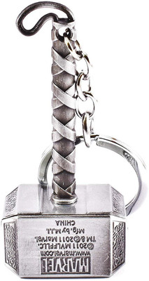 Duston Superhero Thor Hammer Marvel Avengers Silver Metal Design-B Key Chain Key Chain