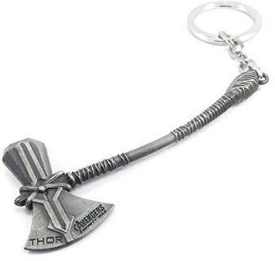 gtrp Avengers Thor Axe Hammer Silver Colour Keychain Key Chain