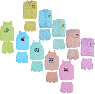 Just Live Fashion Baby Boys & Baby Girls Casual Shirt Pyjama, Shorts(Multicolor4)