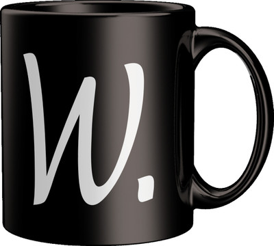 ECFAK Quotes With Alphabet: W Ceramic Coffee Mug(350 ml)