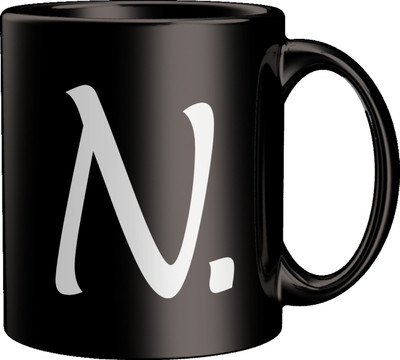 ECFAK Quotes With Alphabet: N Ceramic Coffee Mug(350 ml)