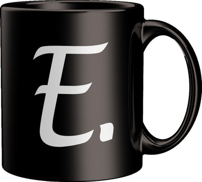 ECFAK Quotes With Alphabet: E Ceramic Coffee Mug(350 ml)