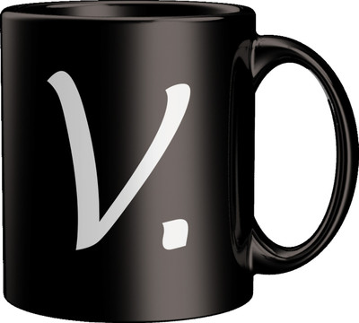 ECFAK Quotes With Alphabet: V Ceramic Coffee Mug(350 ml)
