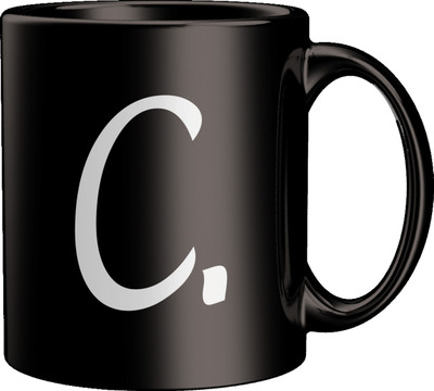 ECFAK Quotes With Alphabet: C Ceramic Coffee Mug(350 ml)