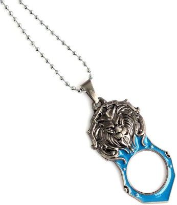 Sanaa Creations Sanaa Creations Antique designer Fashionable Silver Plated Dare Pendant In Tiger Face Shape For Mens And Boys. Stainless Steel Pendant