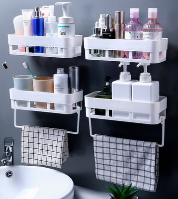 WORA Decor for Kitchen BathroomRacks withTowel Hangers Plastic Wall Shelf(Number of Shelves - 4, White) deal from flipkart WORA Decor for Kitchen BathroomRacks withTowel Hangers Plastic Wall Shelf(Number of Shelves - 4, White) deal from flipkart