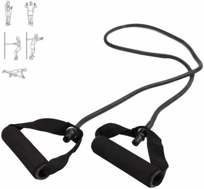 Leosportz Resistance Exercise Bands with Handles, Home & Gym Strength Resistance Tube(Black)