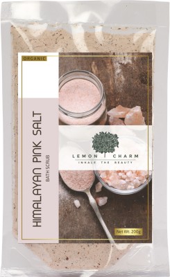 Lemon Charm Organic Himalyan Pink Salt Rejuvenating Bath Scrub for all Skin Types Scrub(200 g)