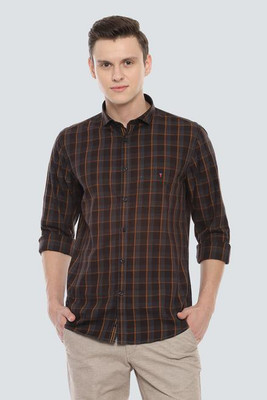 louis-philippe-sport-men-checkered-casual-brown-blue-shirt