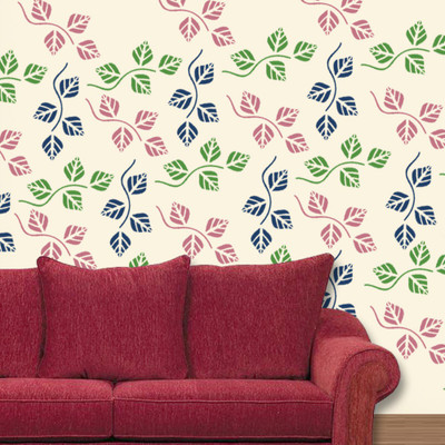 Arhat FLORAL E-471 GLOSSY PVC Stencil(Pack of 1, DESIGNER MOTIFF)