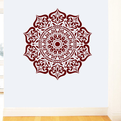 Arhat FLORAL E-480 GLOSSY PVC Stencil(Pack of 1, DESIGNER MOTIFF)