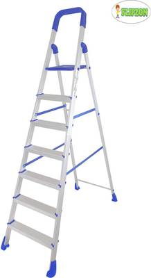 FLIPZON Heavy Duty Folding 7 Step Ladder Maple Aluminium Ladder