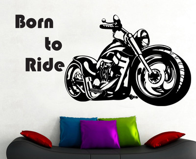 fuzzy 85 cm Bike Self Adhesive Sticker(Pack of 1)