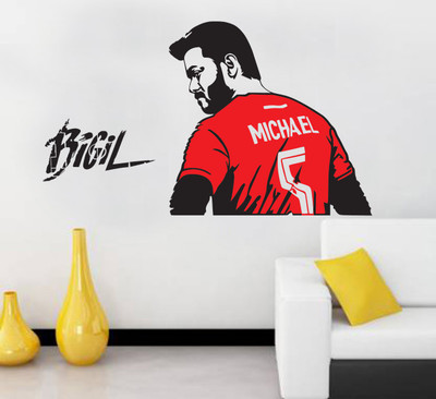fuzzy 75 cm Thala pathi Vijay Self Adhesive Sticker(Pack of 1)