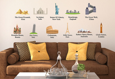 Littlebuds 160 cm Seven Wonders Removable Sticker(Pack of 1)