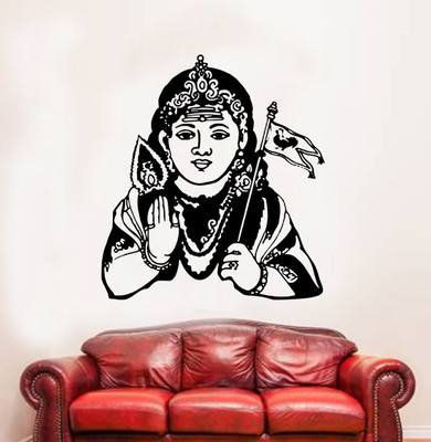 fuzzy 55 cm Murugan God Self Adhesive Sticker(Pack of 1)