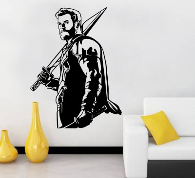 fuzzy 75 cm Thor Self Adhesive Sticker(Pack of 1)