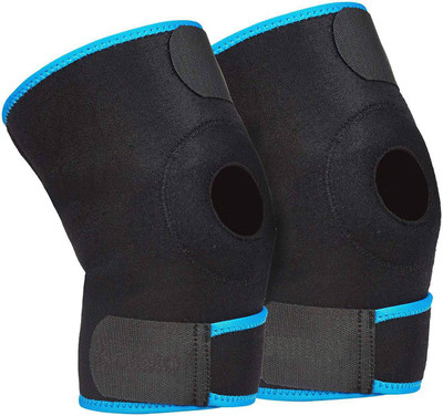 keycraze (1 pair) Adjustable knee cap open patella Knee Support(Blue, Black)