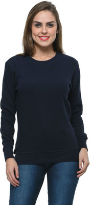 Frenchtrendz Full Sleeve Solid Women Sweatshirt