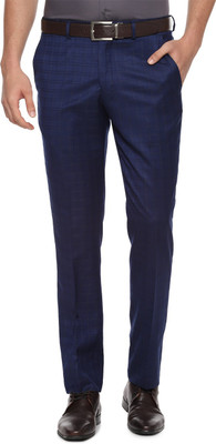 van-heusen-skinny-fit-men-dark-blue-trousers