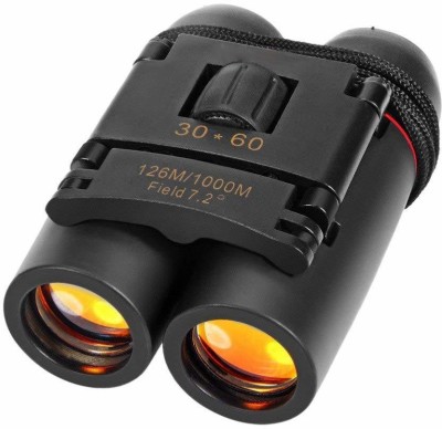 rujave 30x60 Waterproof/Fog-Proof Binoculars for Adults Compact | HD Professional Portable Mini Binocular for Long Distance for Kids, Adult Bird Watching Travel Sightseeing Hunting Wildlife.Foldable With Strap & Pouch Outdoor Binoculars (Assorted Color). Binoculars(15 mm , Multicolor)