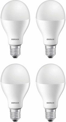 OSRAM 18 W Basic Round E27 LED Bulb(White, Pack of 4)