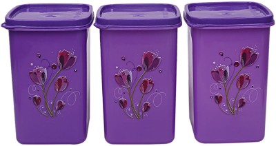 KUBER INDUSTRIES Plastic Grocery Container  - 1000 ml(Pack of 3, Purple)