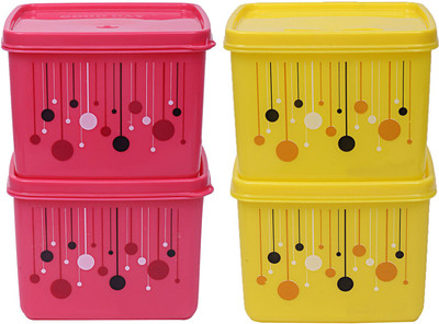 KUBER INDUSTRIES Plastic Grocery Container  - 1000 ml(Pack of 4, Multicolor)