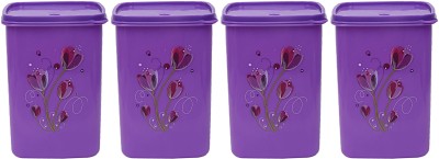 KUBER INDUSTRIES Plastic Grocery Container  - 2000 ml(Pack of 4, Purple)