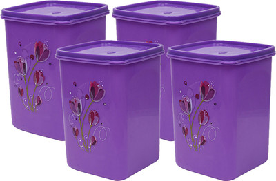 KUBER INDUSTRIES Plastic Grocery Container  - 2000 ml(Pack of 4, Purple)