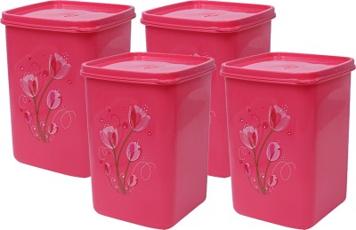 KUBER INDUSTRIES Plastic Grocery Container  - 2000 ml(Pack of 4, Pink)