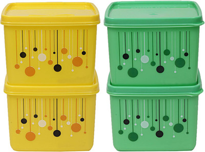 KUBER INDUSTRIES Plastic Grocery Container  - 1000 ml(Pack of 4, Multicolor)