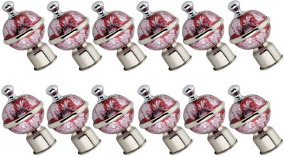 GROWNIX Red, Silver Rod Rail Bracket Metal(Pack of 12)