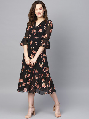 Sassafras Women A-line Black Dress
