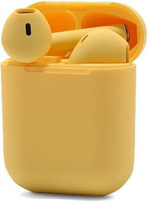 CHG premium sound quality Bluetooth Headset with Mic SD12 Bluetooth Headset(Yellow, True Wireless)
