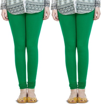 Shubhra Creation Western Wear Legging(Green, Solid)