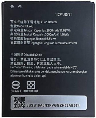 RUTIGH ONLINE SELLING Mobile Battery For  Lenovo Lenovo K3 A7000, K50a40, K50-T5, BL243 2900mAh