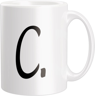 ECFAK Quotes With Letter: C Ceramic Coffee Mug(350 ml)