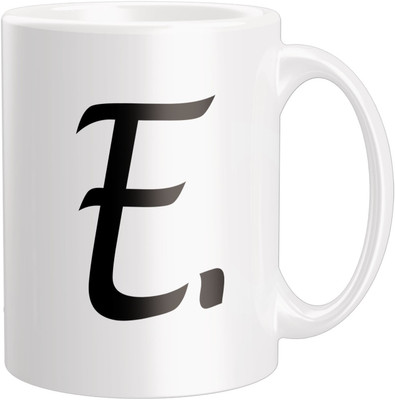 ECFAK Quotes With Letter: E Ceramic Coffee Mug(350 ml)