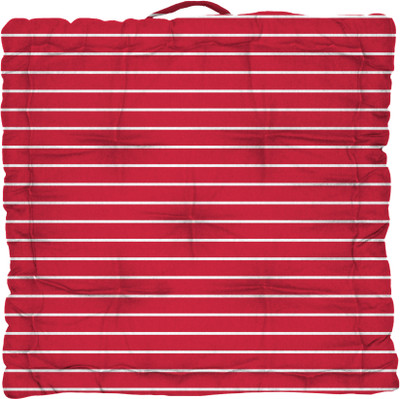 OASIS Cotton Stripes Floor Cushion Pack of 1(Red)